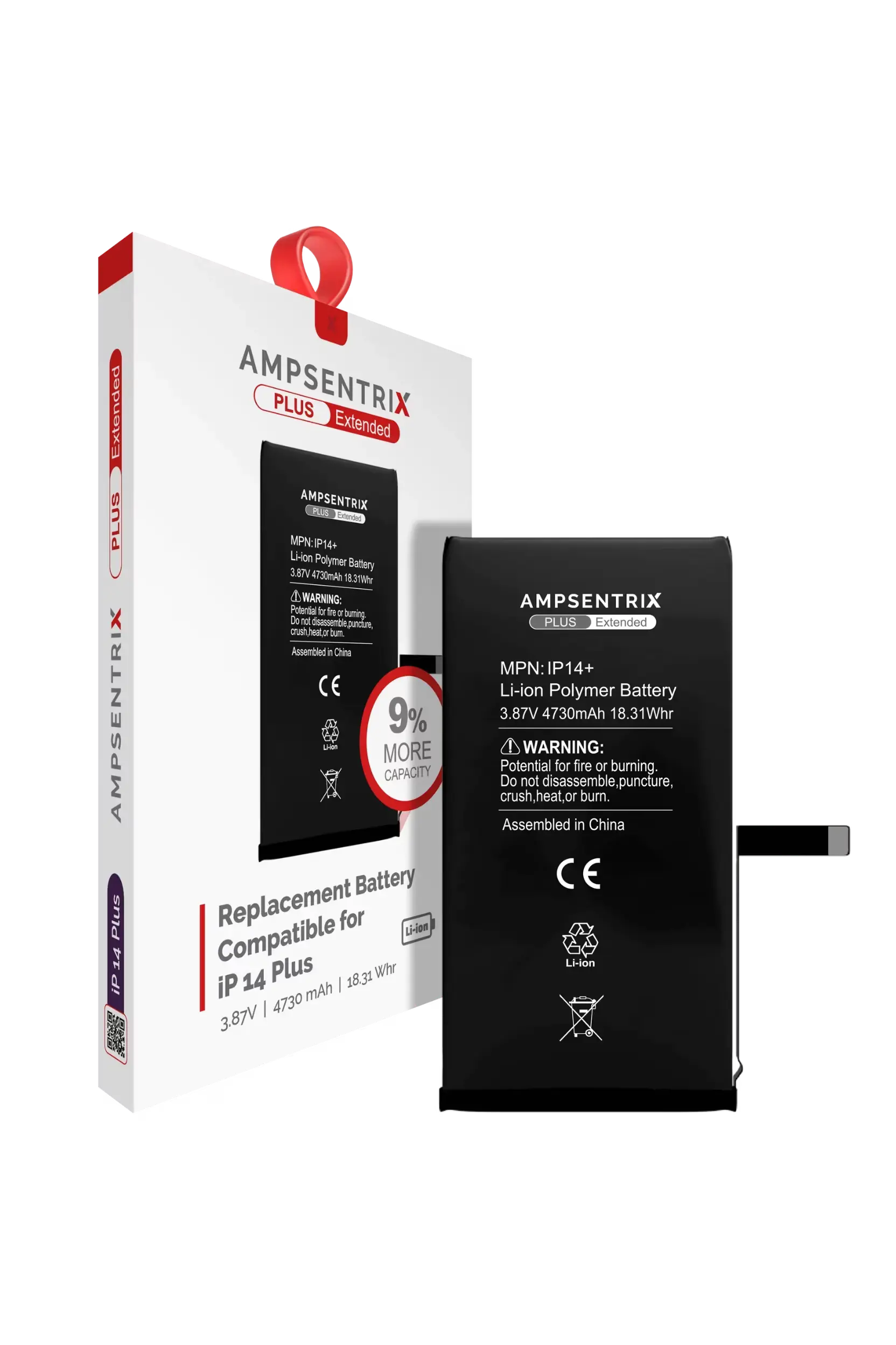 Batería AmpSentrix para iPhone 14 Plus