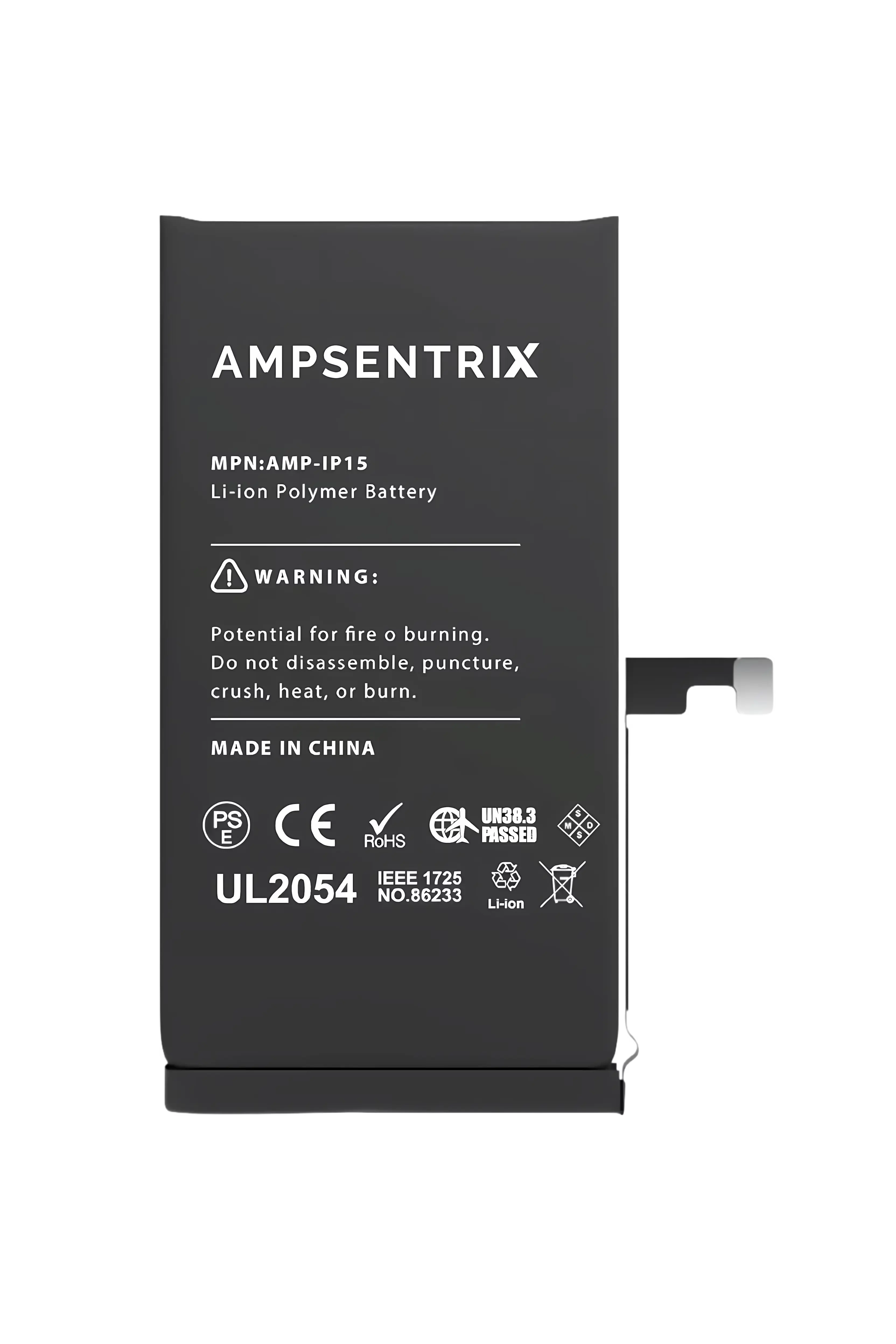 Batería AmpSentrix para iPhone 15 - vista 2