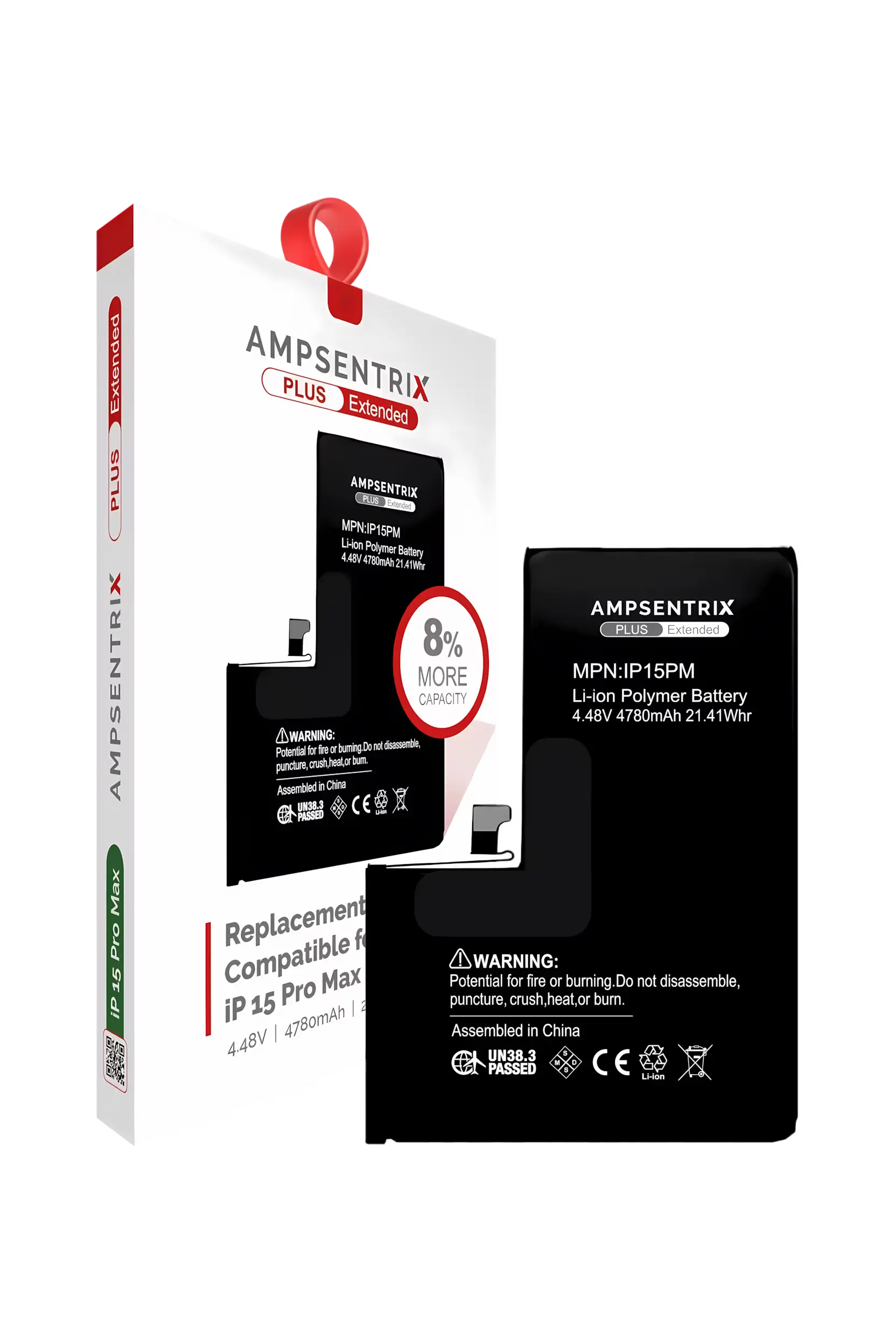 Batería AmpSentrix para iPhone 15 Pro Max
