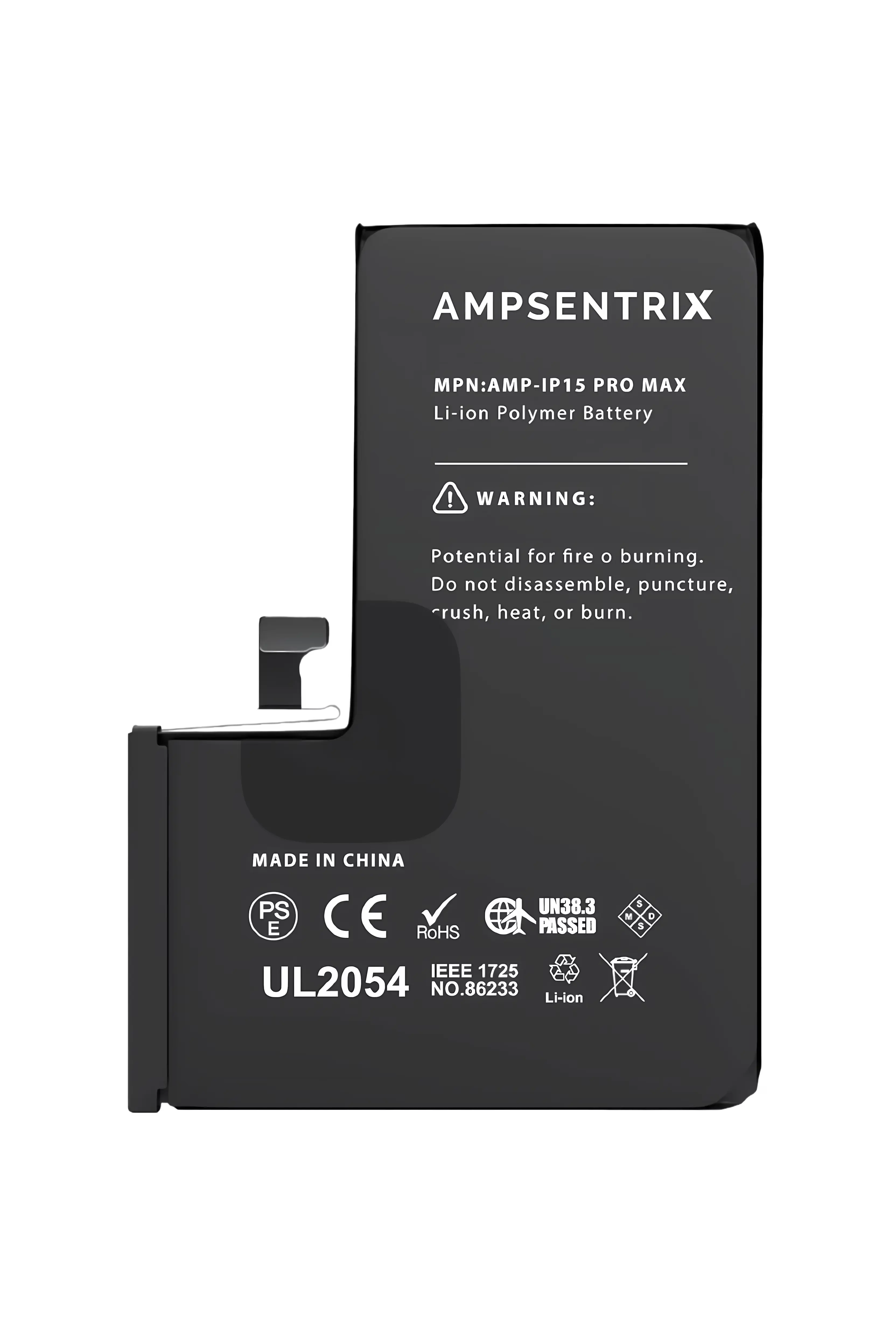 Batería AmpSentrix para iPhone 15 Pro Max - vista 2