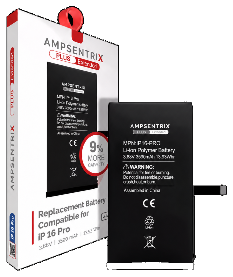 Batería AmpSentrix para iPhone 16 Pro