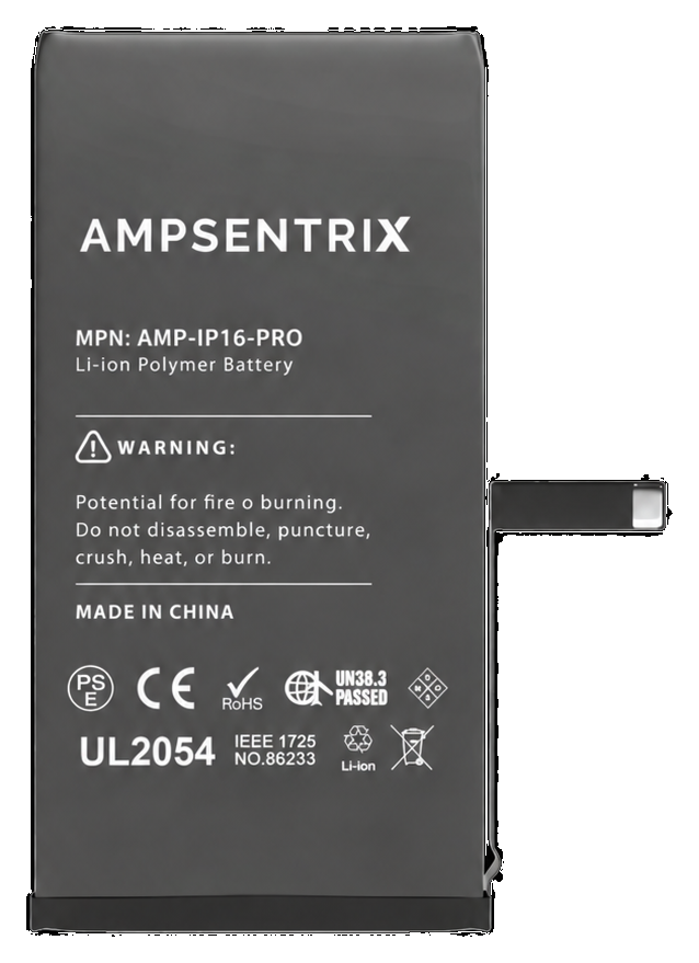 Batería AmpSentrix para iPhone 16 Pro - vista 2
