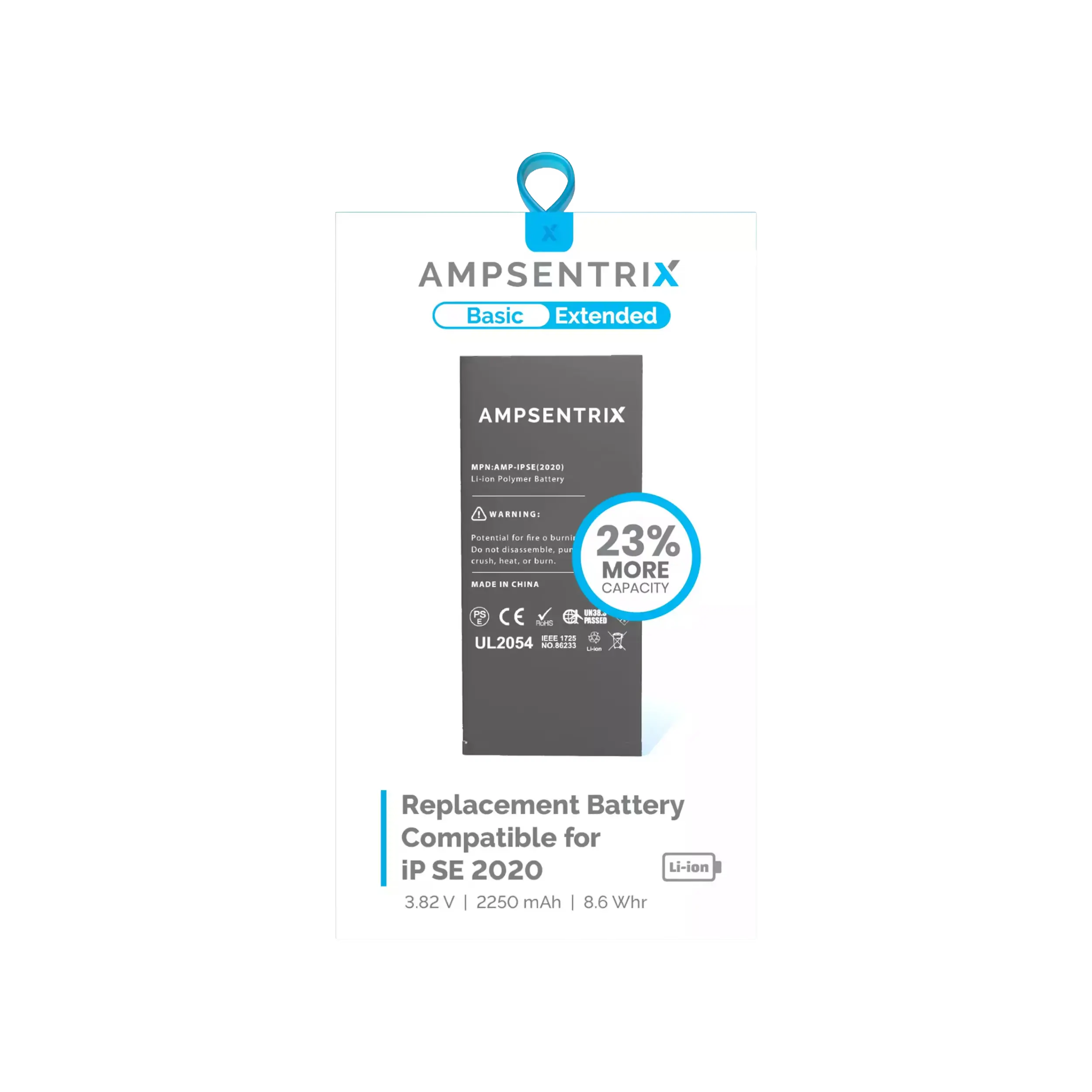 Batería AmpSentrix para iPhone SE (2020) - vista 2
