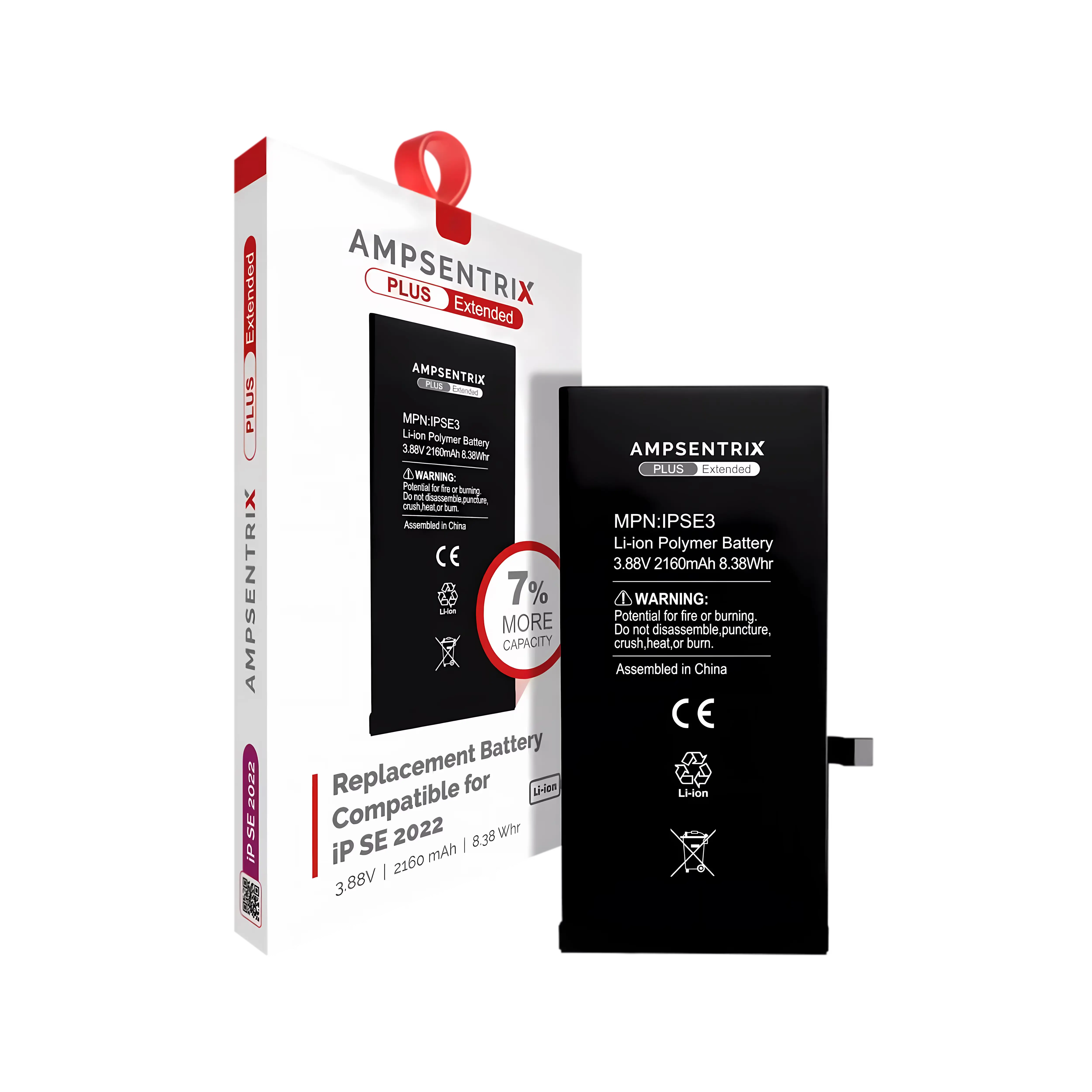 Batería AmpSentrix para iPhone SE (2022)